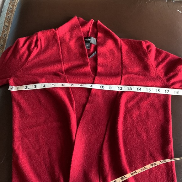 Mossimo Dark Red Open Front Cardigan Size M - Picture 4 of 9